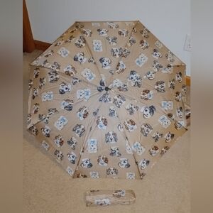 Marshalls Beige Umbrella with Dog Prints